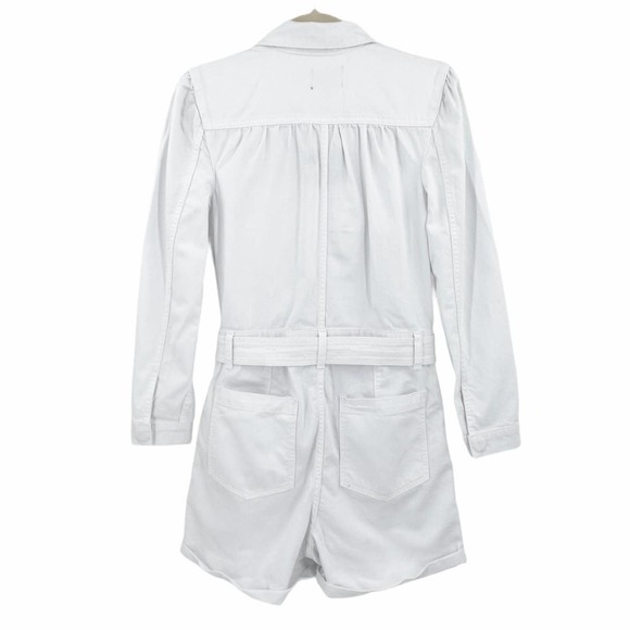 Joe's Jeans Womens Alexa Shortall Romper Talc White Size Small Cotton Denim - Picture 9 of 13